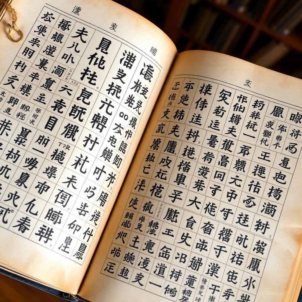 Open Kangxi dictionary page showing Chinese radical index